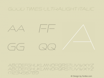 GoodTimesUl-Italic Version 4.000图片样张