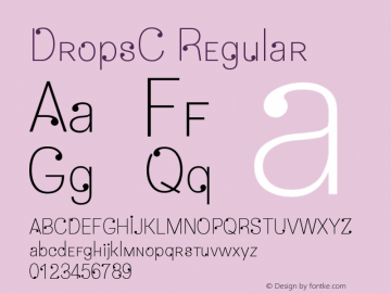 DropsC Version 001.000 Font Sample