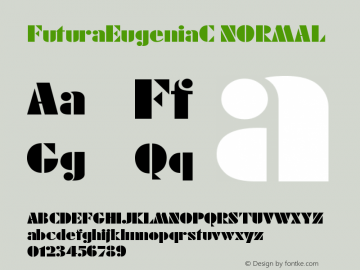 PT FuturaEugenia Cyrillic Version 001.000 Font Sample