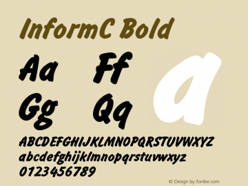 Inform Bold Cyrillic Version 001.000 Font Sample