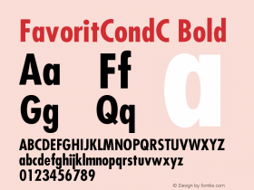 FavoritCondC Bold Version 001.000图片样张