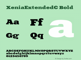 XeniaExtendedC Bold Version 001.000 Font Sample