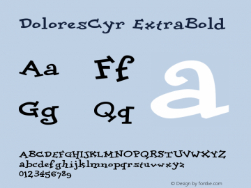 DoloresCyr-ExtraBold Version 1.000图片样张