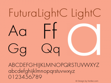 Futura Light Cyrillic Version 001.000图片样张