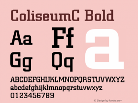 ColiseumC Bold Version 001.000 Font Sample