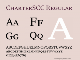 CharterSCC Version 001.000 Font Sample