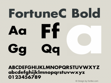 FortuneC Bold Version 001.000 Font Sample