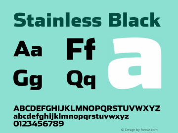 Stainless-Black Version 1.0 Font Sample