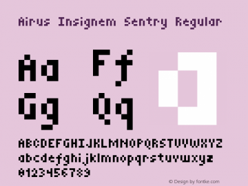 Airus Insignem Sentry Regular Version 1.0 Font Sample