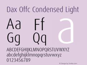 Dax Offc Cond Light Version 7.504; 2009; Build 1021图片样张
