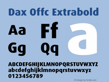 Dax Offc Xbold Version 7.504; 2009; Build 1021图片样张