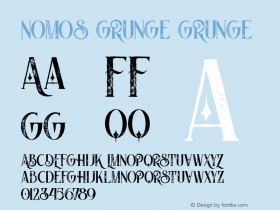 Nomos Grunge Version 1.000 Font Sample