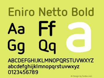 EniroNetto-Bold Version 7.504; 2008 Font Sample