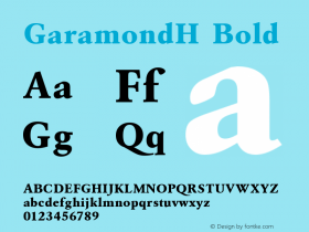 GaramondH Bold Altsys Fontographer 3.5  21.02.1994 Font Sample