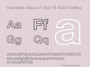 HelveticaNeueLTStd-BdOu Version 2.100;PS 005.000;hotconv 1.0.67;makeotf.lib2.5.33168 Font Sample