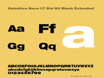 HelveticaNeueLTStd-BlkEx Version 2.100;PS 005.000;hotconv 1.0.67;makeotf.lib2.5.33168 Font Sample