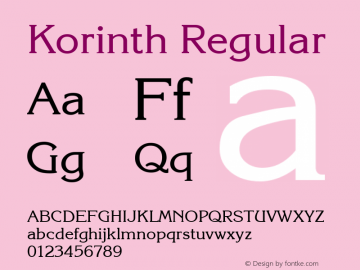 Korinth Regular Altsys Fontographer 3.5  4/10/93图片样张