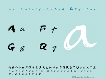 ev calligraphy2 Macromedia Fontographer 4.1.5 2006.3.13 Font Sample