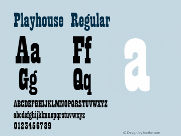 Playhouse Regular Altsys Fontographer 3.5  14.09.1994 Font Sample