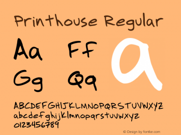 GeneralCollection-PRINTHOUSE HouseIndustriesGeneralCollection-PRINTHOUSE 003.000 Font Sample