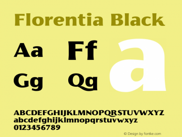 Florentia Black Version 1.000 Font Sample