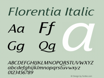 Florentia Italic Version 1.000图片样张