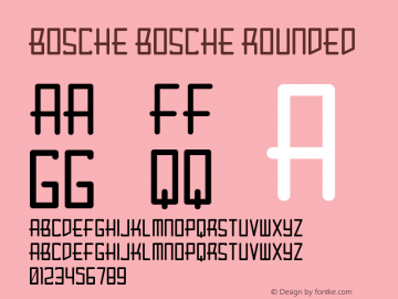 Bosche-Rounded Version 1.000 Font Sample