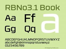 RBNo31 Book Regular 1.000 Font Sample