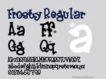 Frosty Regular Macromedia Fontographer 4.1.2 9/15/98 Font Sample