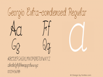 Georgio-ExtracondensedRegular Version 1.000图片样张