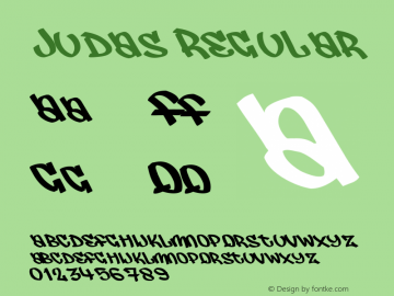 Judas Macromedia Fontographer 4.1.5 25‐07‐2001 Font Sample