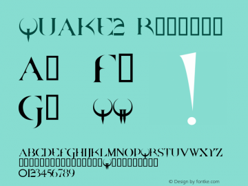 QUAKE2 8/12/97 Font Sample