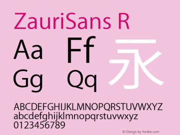 ZauriSans R Version 6.003 June 29, 2017 Font Sample