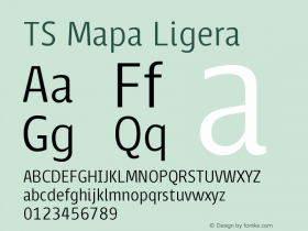 TSMapa-Ligera Version 001.001 Font Sample