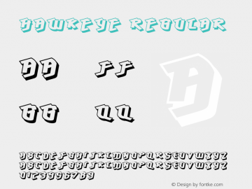 Hawkeye Version 3.000 2004 Font Sample