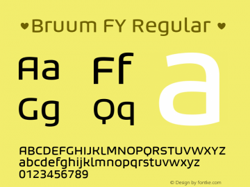 ☞Bruum FY Regular Version 1.000;com.myfonts.fontyou.bruum-fy.regular.wfkit2.gnPf Font Sample