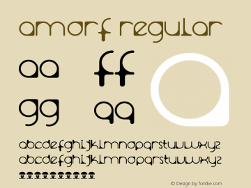 amorf Version 1.00 July 17, 2012, initial release Font Sample