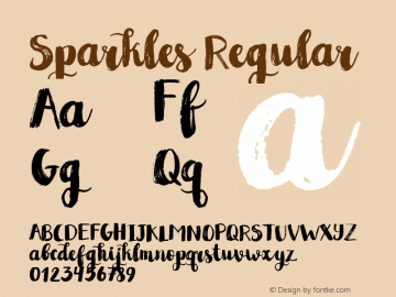 Sparkles Version 1.00 May 1, 2016, initial release Font Sample