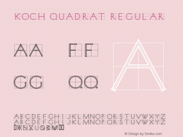 Koch Quadrat Macromedia Fontographer 4.1.3 8/19/00 Font Sample