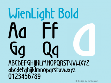 WienLight Bold OTF 1.0;PS 1.000;Core 116;AOCW 1.0 161图片样张