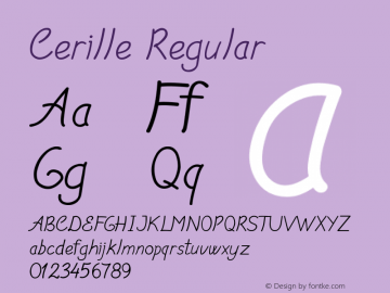 Cerille Version 1.000 Font Sample