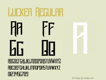 Lucker Version 1.0 Font Sample