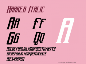 Harker Italic Version 1.10 May 22, 2015 Font Sample