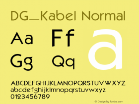 DG_Kabel 1.0 Fri Jun 18 08:53:09 1993 Font Sample