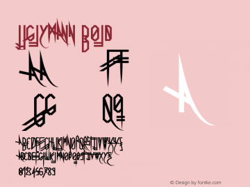 Uglymann Version 1.000 Font Sample