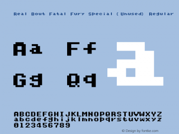 Real Bout Fatal Fury Special (Unused) Regular Version 1.0 Font Sample