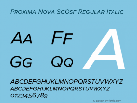 Proxima Nova ScOsf Regular Italic Version 2.001图片样张