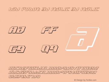 bad robot 3d italic Version 1.0; 2007图片样张