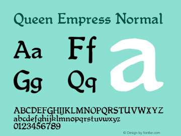 Queen Empress 001.001 Font Sample