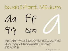 QuakesFont Version 001.000 Font Sample